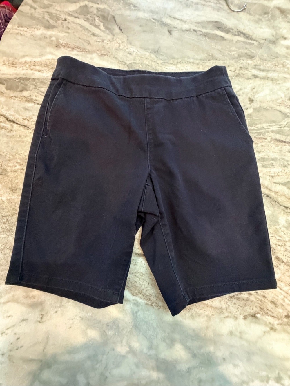 Chaps Navy Pull-On Bermuda Shorts Women’s Small Stretch Casual Golf
